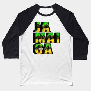 Vintage Reggae Rasta Jamaican Flag colours colors Jamaica Baseball T-Shirt